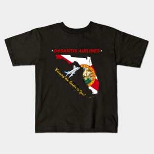 DeSantis Airlines Funny Political Meme Ron DeSantis Kids T-Shirt